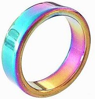 Crystal and Sage Hematit Ring in Regenbogenfarben