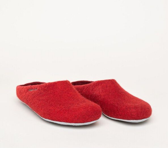 Magicfelt Filz-Hausschuh AP 701 aus 100% Merino-Wolle | Pantoffeln für Damen & Herren mit hochwertiger Ledersohle - Made...