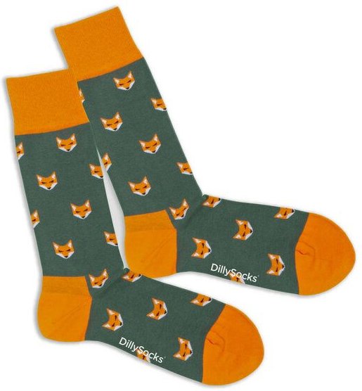 DillySocks Socken Fossiled Fox aus Biobaumwoll-Mix
