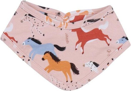 Baby Dreieckstuch Bio-Baumwolle GOTS Baby Horses, saugfähiges Halstuch für Speichel & Milch, hautfreundlich, kuschelweic...