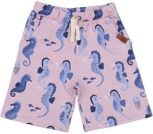 Shorts Kleinkind Rosa Seahorses Bio-Baumwolle Walkiddy - Nachhaltig & Allergikerfreundlich