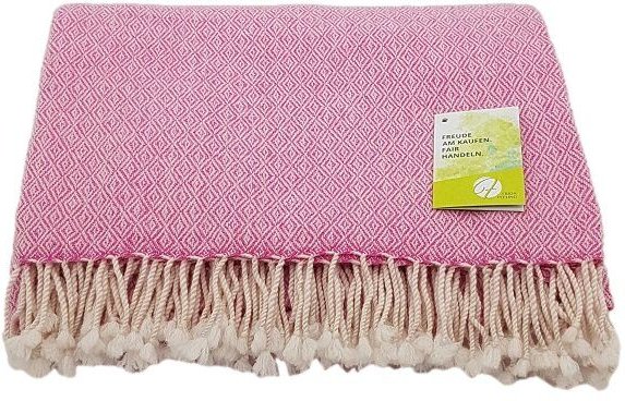 Frida Feeling Decke (100% Wolle) mit Diamantmuster