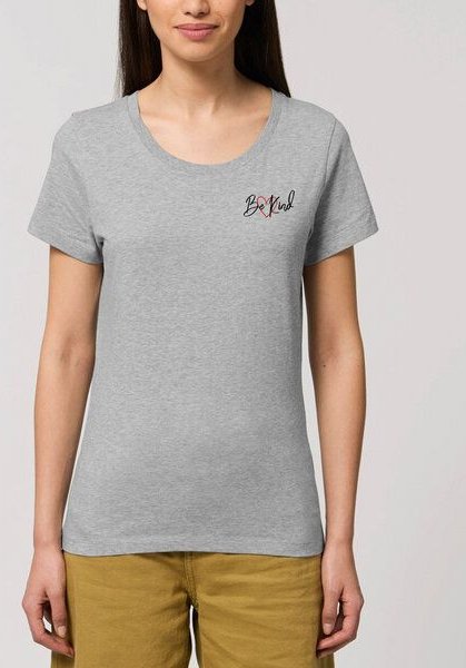 Bio Damen Rundhals T-Shirt Amorous "Be kind" von Human Family
