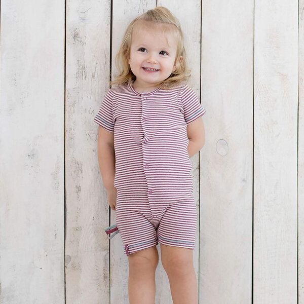 Baby Strampler, gestreift 'OrganicEra' aus Bio-Baumwolle