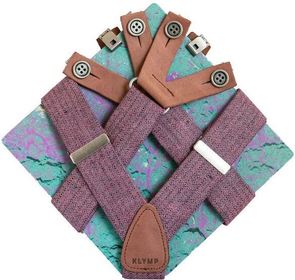 klYmp Hosenträger / Schleife in Leinen Diamand