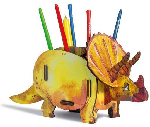 WERKHAUS Stiftebox Dino | Triceratops