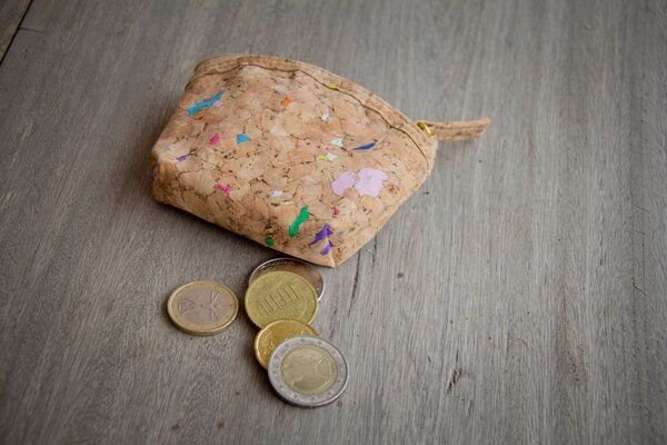 BY COPALA Täschen aus recyceltem Kork- Vegan, Etui, Mini-Portemonnaie (Color)