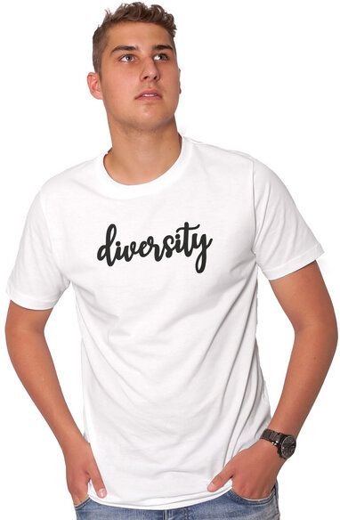 HANDGEDRUCKT "diversity" Herren T-Shirt reine Biobaumwolle (kbA)