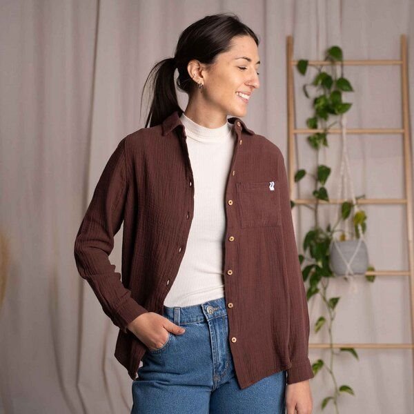 Vresh Clothing Vyllin - Musselin Hemd aus Biobaumwolle