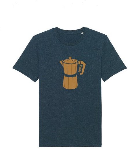 Spangeltangel T-Shirt bedruckt, Kaffee Addict, Siebdruck, Herren, Bio-Baumwolle