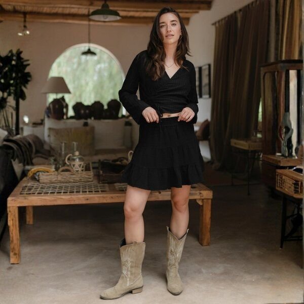 NORDLICHT Musselin Mini Rock Vilma aus 100% Bio-Baumwolle