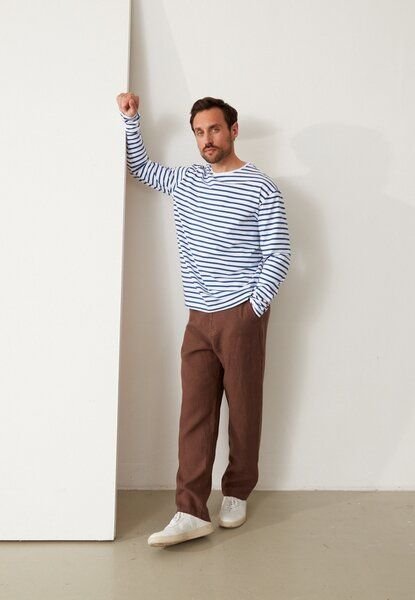 Thumbnail - Givn Berlin Gestreiftes Langarmshirt GBPITTIE aus Bio-Baumwolle