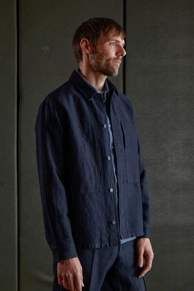 About Companions Klassisches Overshirt-Jacke OWE aus nachhaltiger Winterleinenmischung