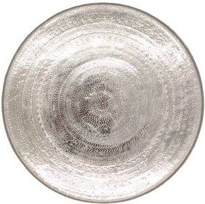 Just Be Dekoteller mit Muster silberfarben