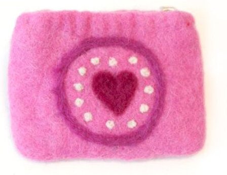 short'n'pietz handgefilztes Portemonnaie mit Reißverschluß