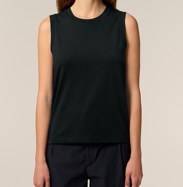 FAIRTICKEN BASICS Damen Shirt ohne Ärmel aus 100% Bio-Baumwolle