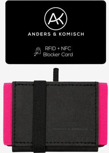 ANDERS & KOMISCH MINI DELUXE Slim Wallet mit RFID Schutz und Münzfach Schwarz