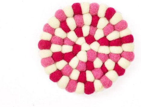 short'n'pietz handgefilzte Glasuntersetzer aus Filzkugeln