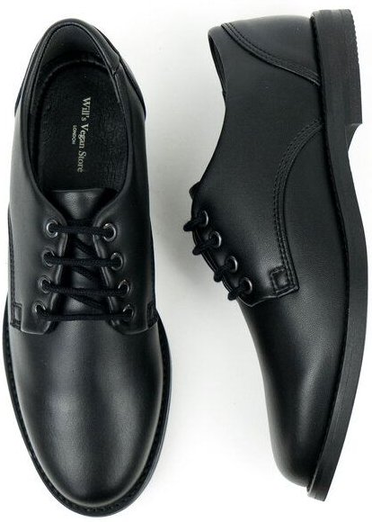 Will's Vegan Shop Kids Derbys Schwarz Unisex