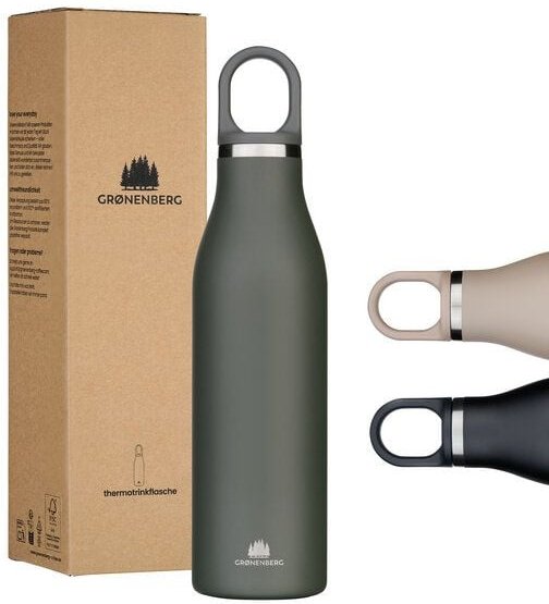 GROENENBERG Trinkflasche Edelstahl | Thermosflasche 500 oder 750 ml