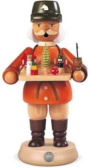 Müller Seiffen Räuchermann Spielwarenverkäufer 3 versch. Größen