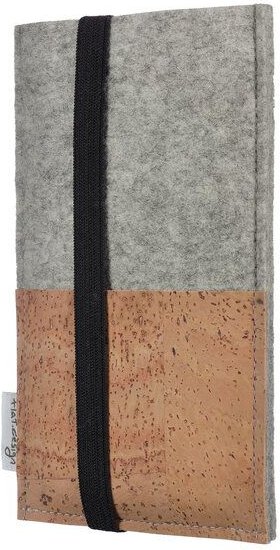 flat.design Handyhülle SINTRA natur für Samsung Galxy Note-Serie - 100% Wollfilz - hellgrau - Filz Schutz Tasche
