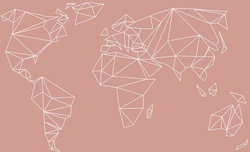 Photocircle Poster / Leinwandbild - Geometrical World Blush