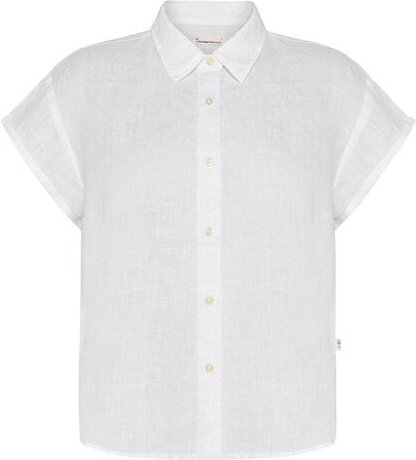 KnowledgeCotton Apparel ASTER faltbares Kurzarm-Leinenhemd - Bio-Leinen - GOTS/Vegan