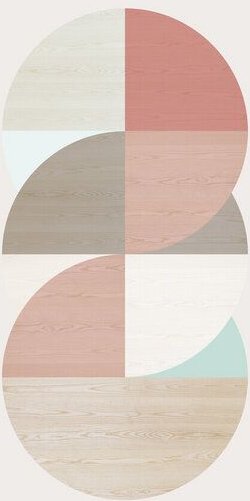 Photocircle Poster / Leinwandbild - Wooden circles