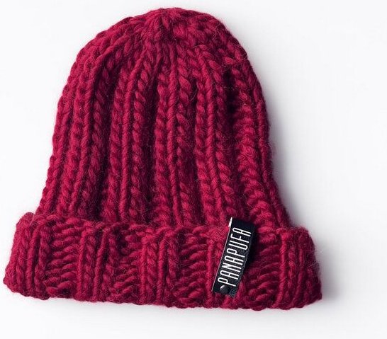 PANAPUFA Handgestrickte Chunky Beanie – 100 % Merinowolle