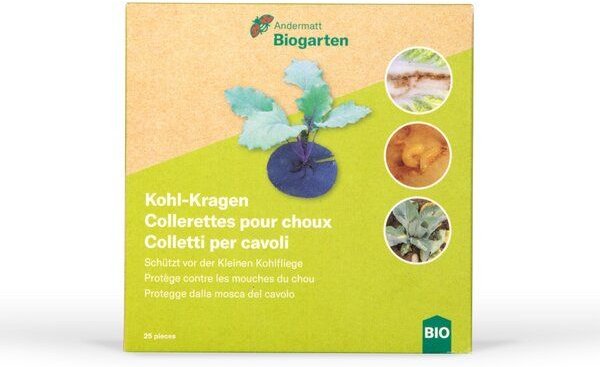 Andermatt Biogarten Kohl-Kragen – Schutzscheiben aus Pappe zur Abdeckung des Wurzelbereichs bei Kohlpflanzen (25 Stück)