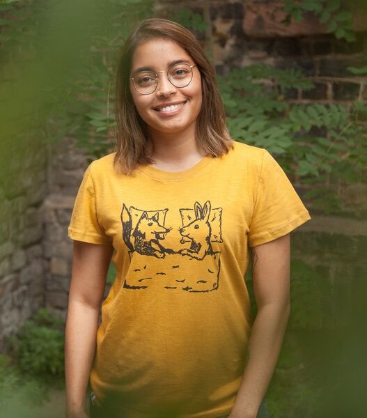 päfjes Fuchs & Hase - Frauen T-Shirt - Fair gehandelt aus Baumwolle Bio - Slub