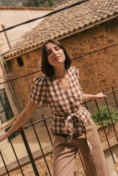 AmourLinen Elisa Wickeltop aus Leinen