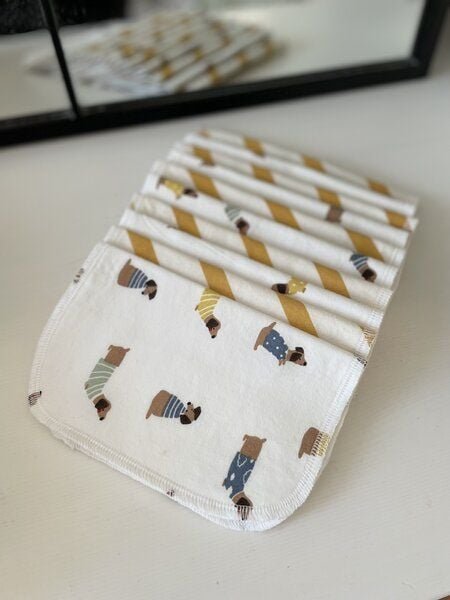 Stoffretter - Windelarsch & Zwirn Stoffretter Waschbare Upcycling Baby Feuchttücher - 10er Set