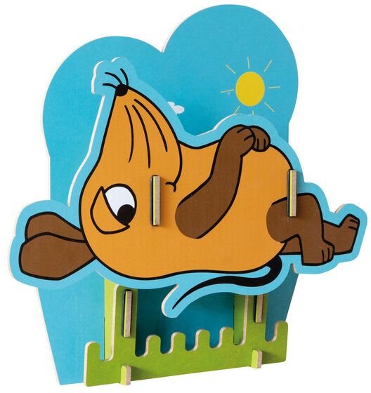 WERKHAUS Kindergarderobe Maus Blau aus Holz