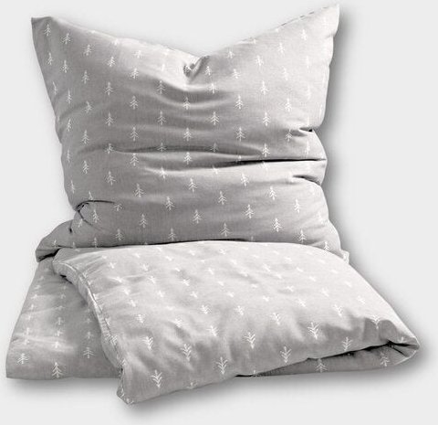 picea (by bleed) Fichtenliebe Bettwäsche-Set Hellgrau