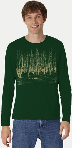 Peaces.bio - handbedruckte Biomode Herren Langarmshirt Woodland