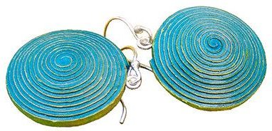 Sundara Ohrringe "Ambikha 2-farbig", Recycling Baumwollpapier