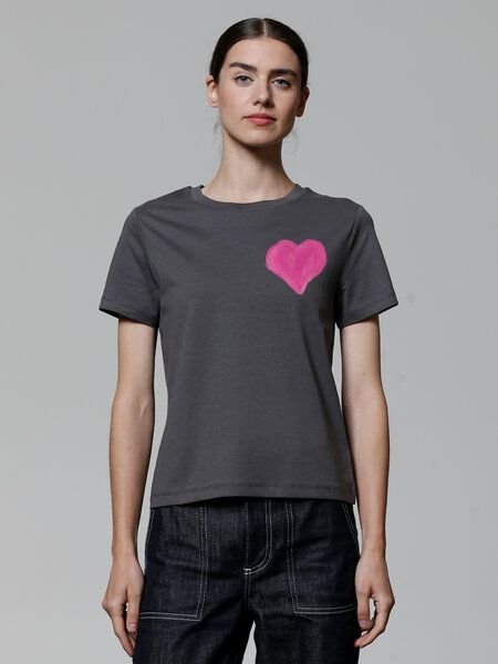 watapparel T-Shirt Frauen Pink Heart