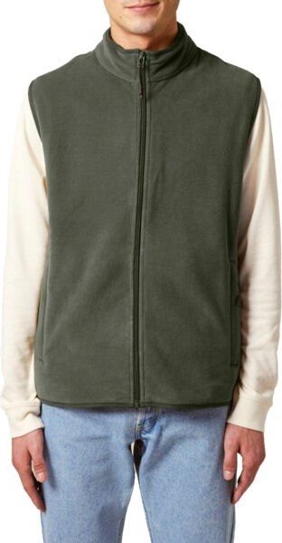 YTWOO Herren ärmellose Basic Fleecejacke aus 100% recyceltem Polyester