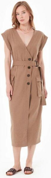 ORGANICATION Kleid aus LENZING ECOVERO und Leinen