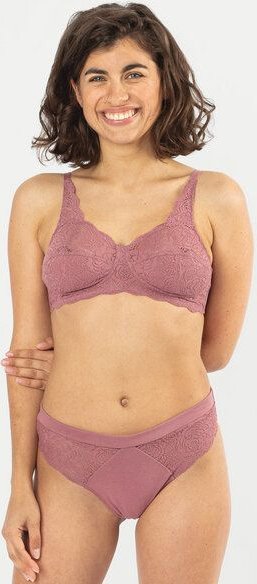 erlich textil Paula bügelloser BH mit Spitze aus Polyamid, made in Europe