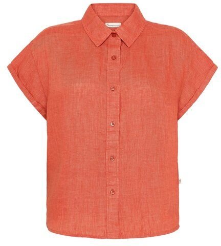 KnowledgeCotton Apparel ASTER faltbares Kurzarm-Leinenhemd - Bio-Leinen - GOTS/Vegan