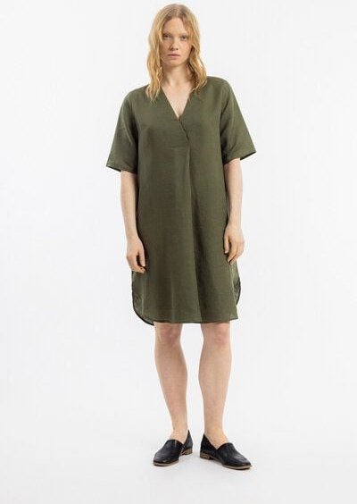 Rotholz Kaftan Kleid Olive