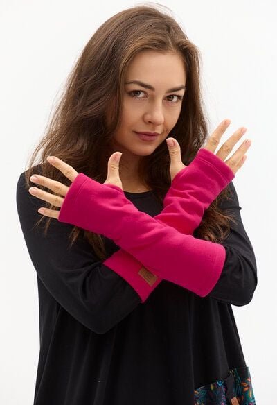 Handstulpen Puffy – Armstulpen aus Bio-Baumwolle – warm & bequem – glatt oder mit KOKOworld-Print – fair & nachhaltig pr...