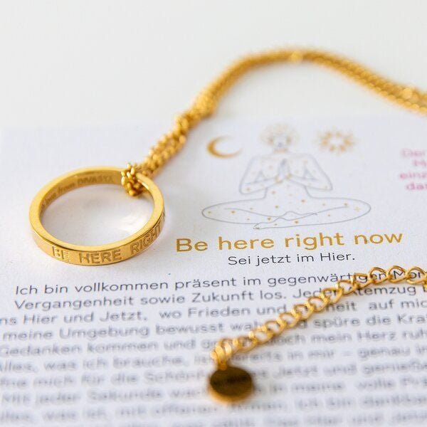 Divasya Vergoldete Kette mit Ring | Be Here Right Now