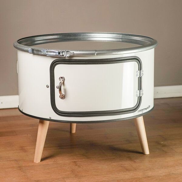 Lockengelöt Betty mit Tür - Couchtisch aus einem Hamburger Ölfass