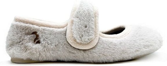 Veganer Hausschuh "thies ® Rec Fur Ballerina" aus ultraweichem, recyceltem Fell, fair produziert