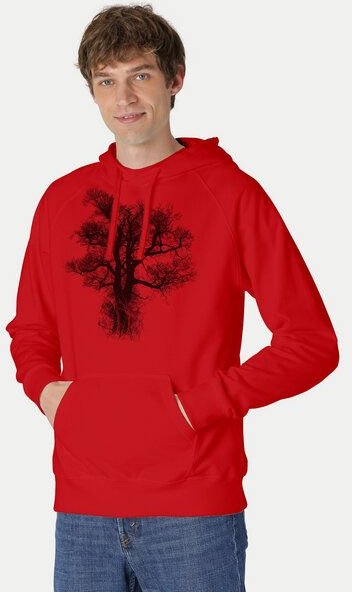 Peaces.bio - handbedruckte Biomode Bio-Herren-Kapuzensweater Chestnut