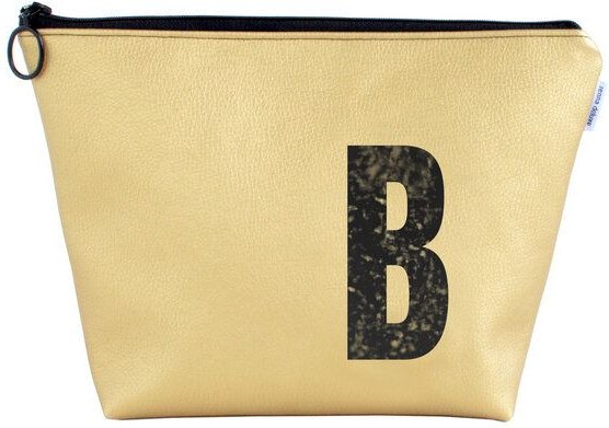 renna deluxe Kulturtasche und Kosmetiktasche personalisiert mit Monogramm GOLD